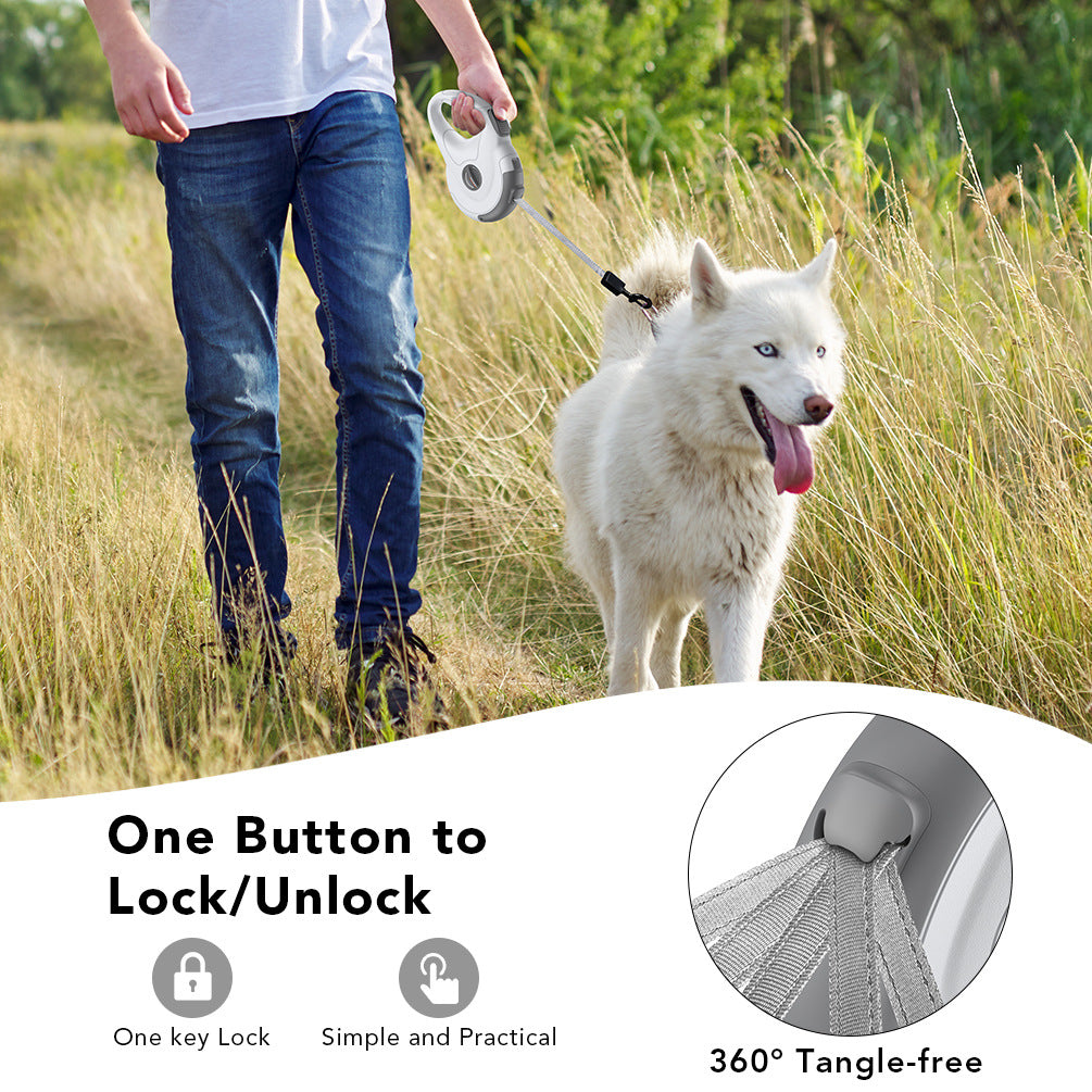 Retractable Reflective Dog Lead