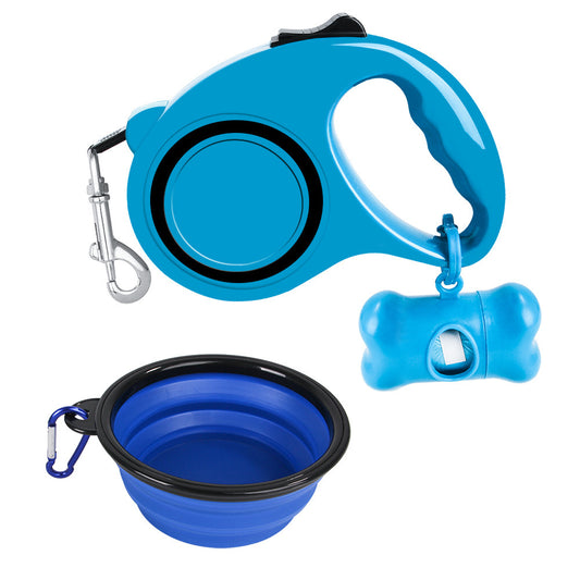 Dog Lead & Folding Dog Bowl Bundle