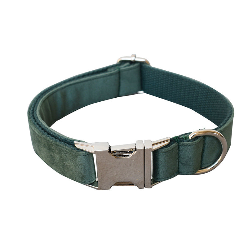 Green Velvet Dog Collar