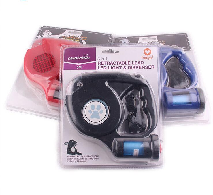 Retractable Dog Leash With Torch