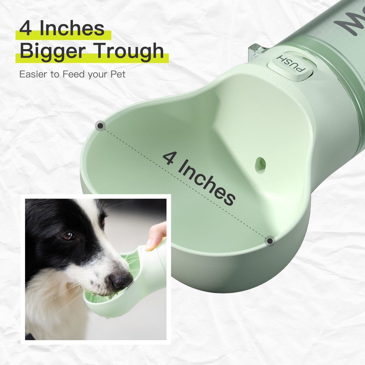 Pet Dog Water Bottle Feeder 2 in 1