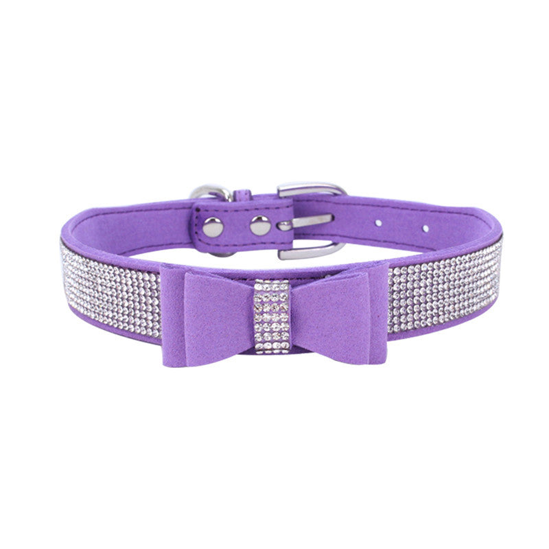 Rhinestone Bowknot Pet Collar