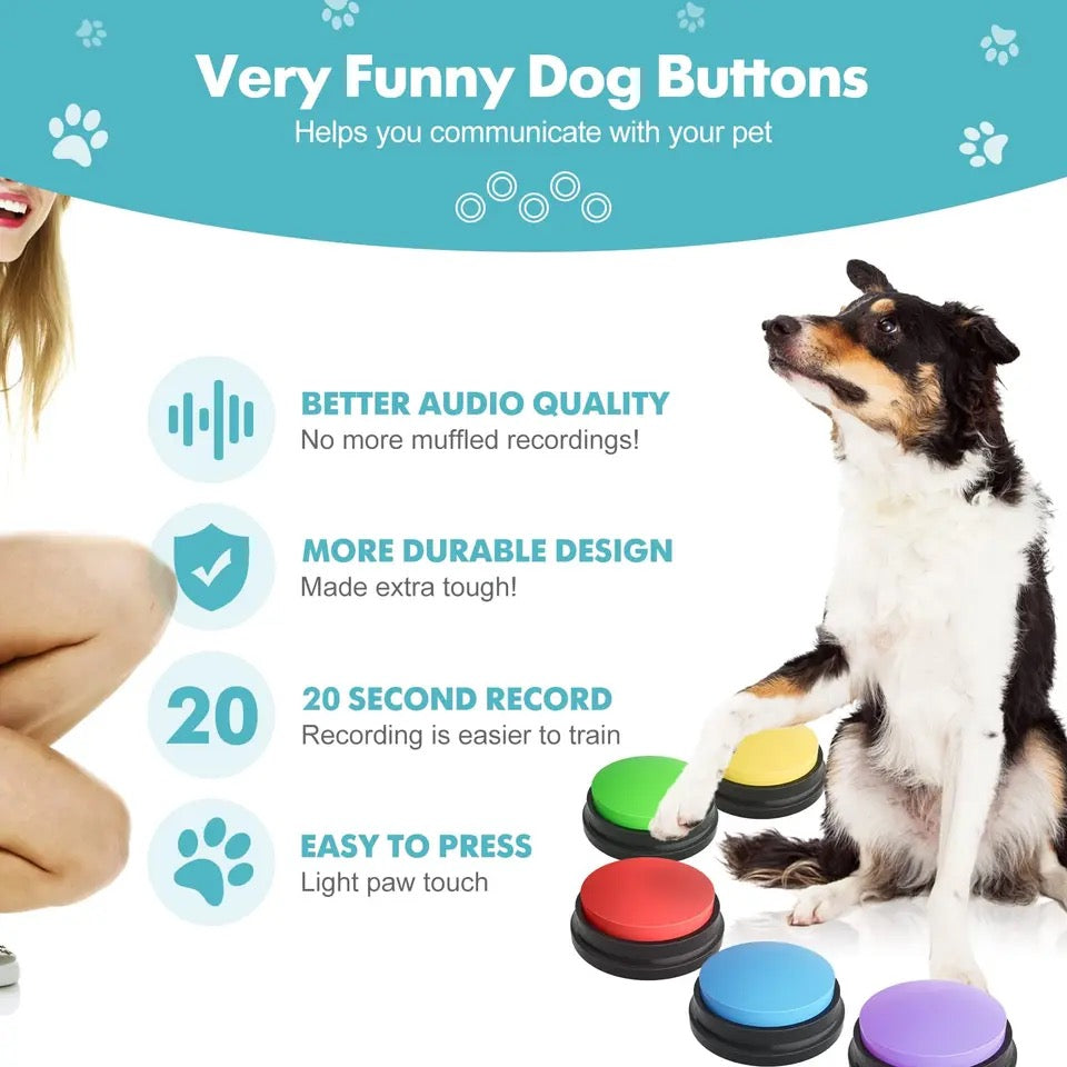 Voice Recording Button Pet Toy