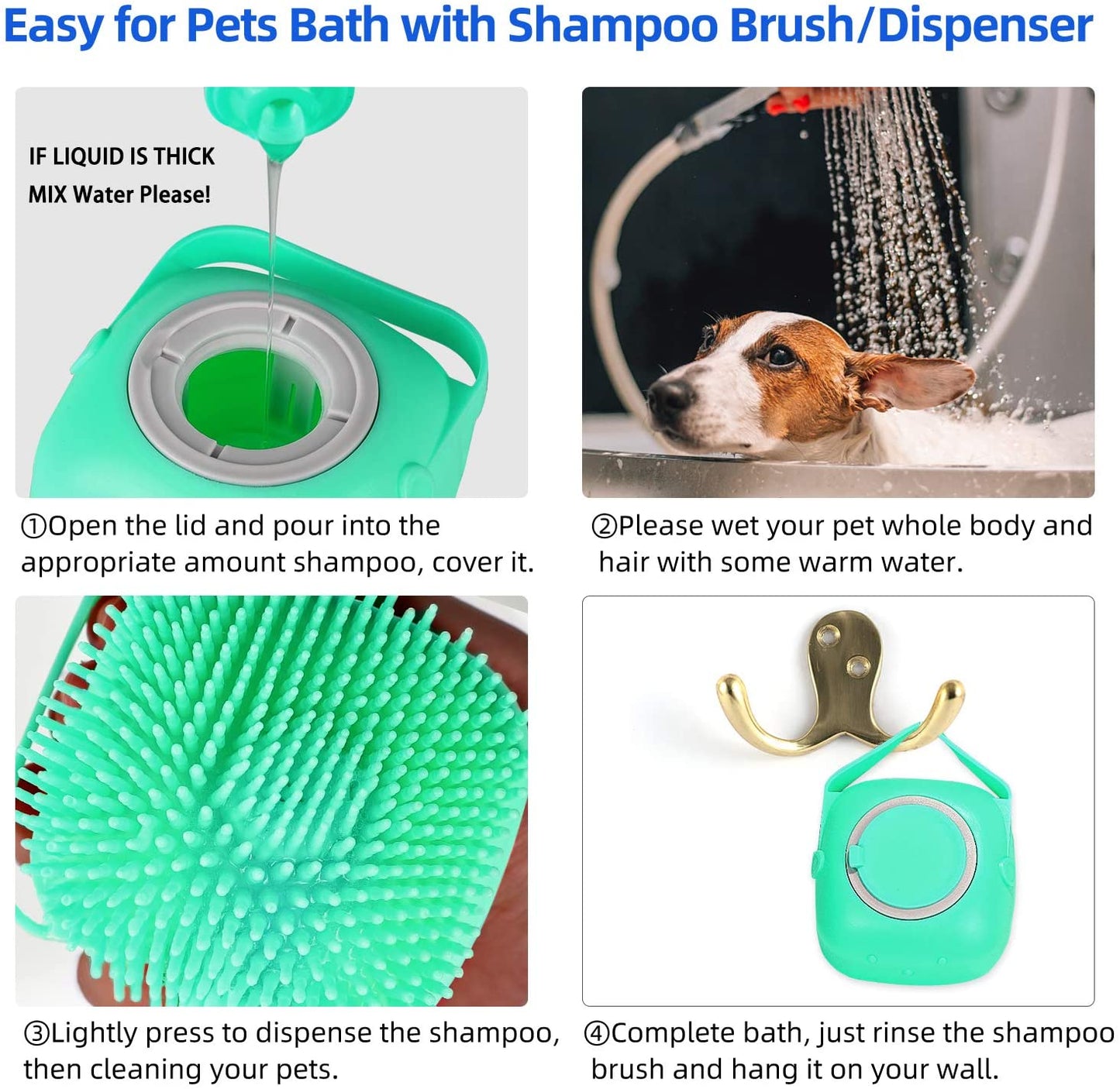 Pet Shampoo Massaging Brush