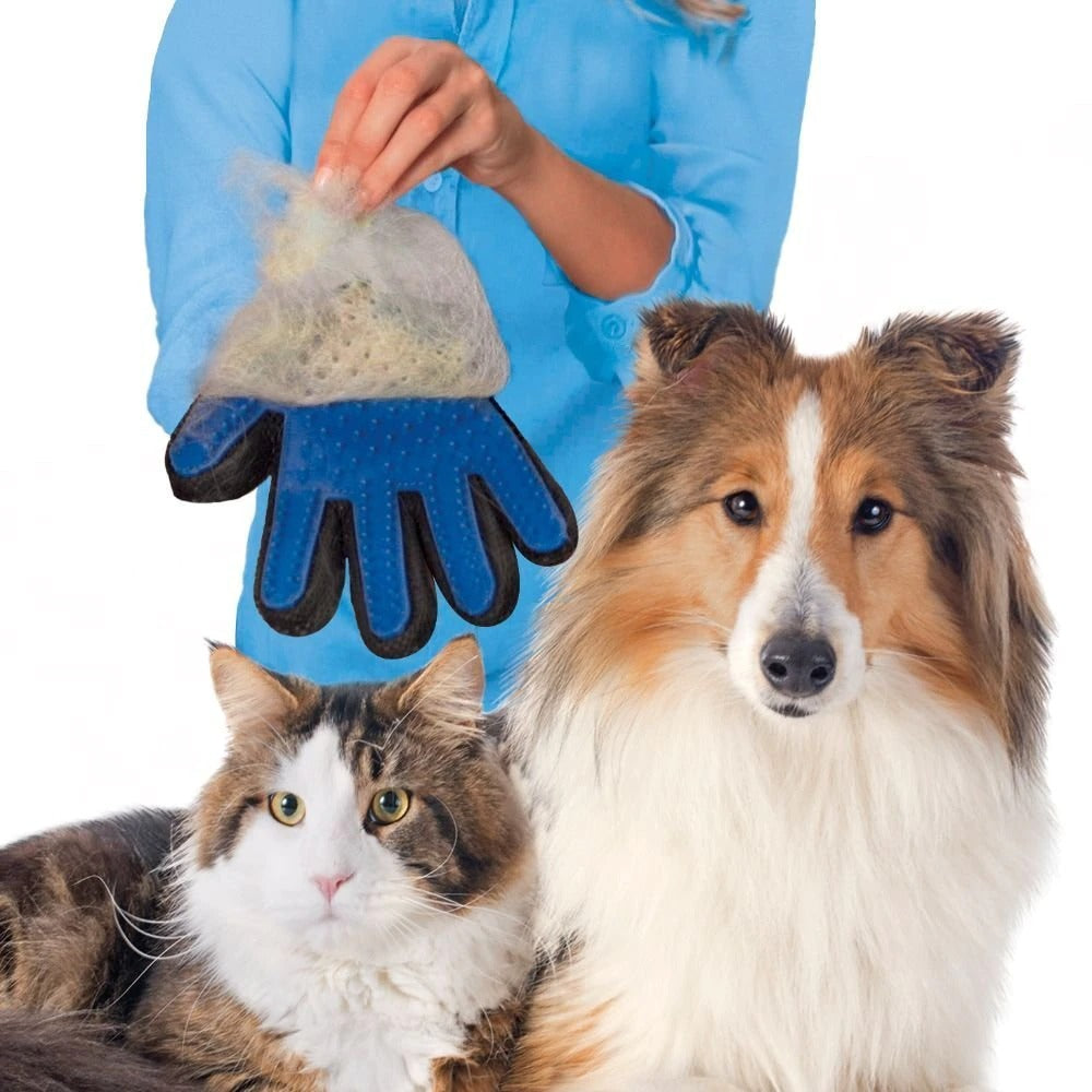 Pet grooming glove