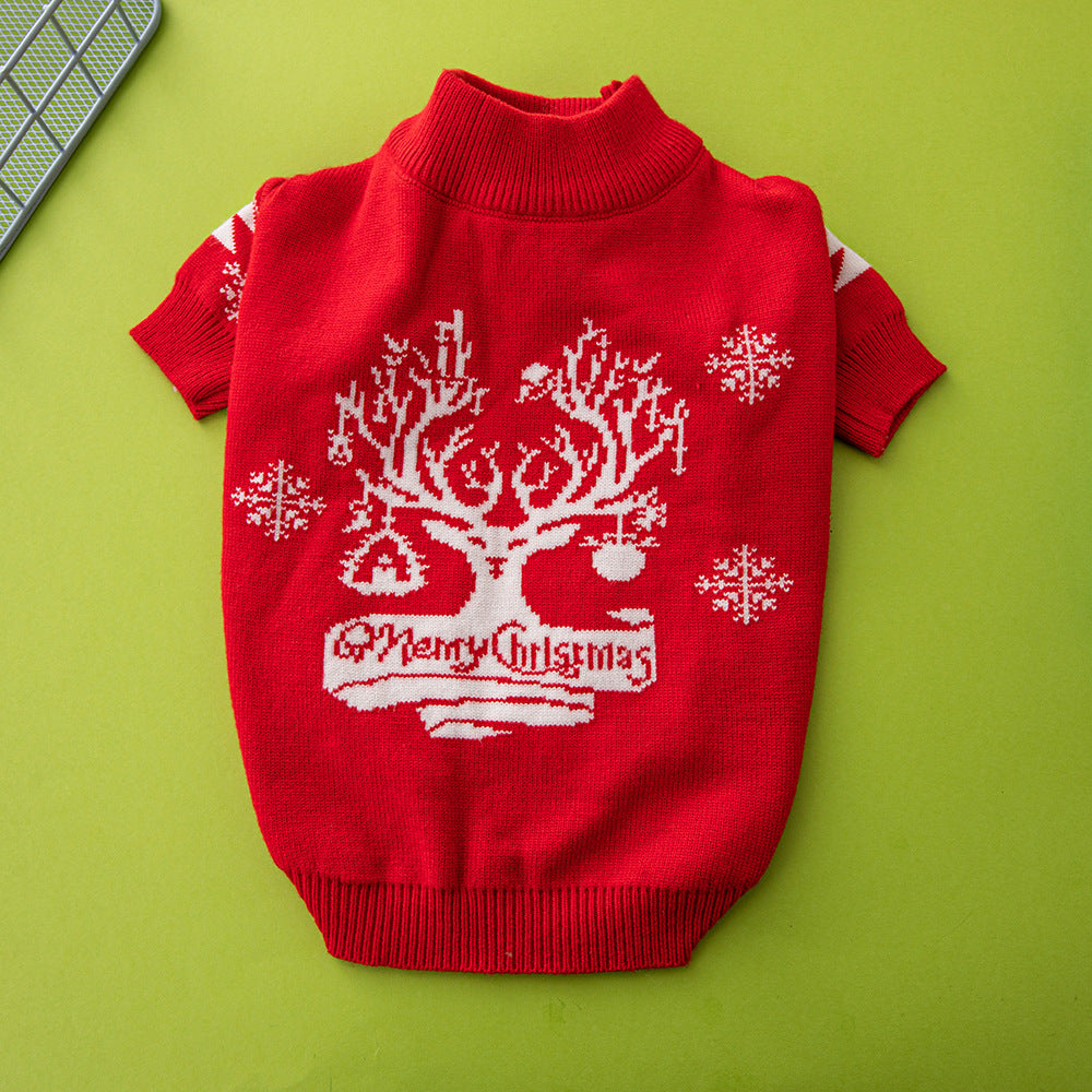 Christmas Tree Elk Dog Sweater