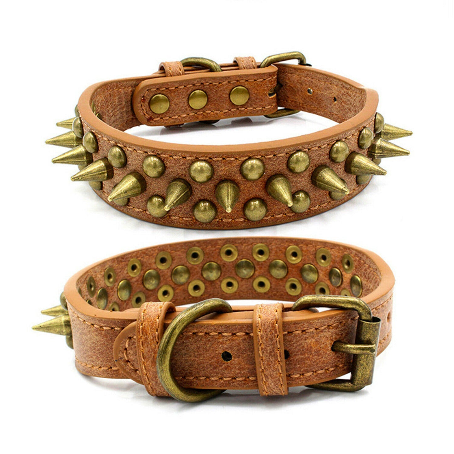 Retro Studded Leather Collar