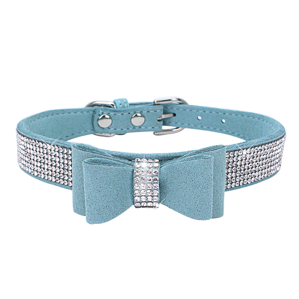 Rhinestone Bowknot Pet Collar