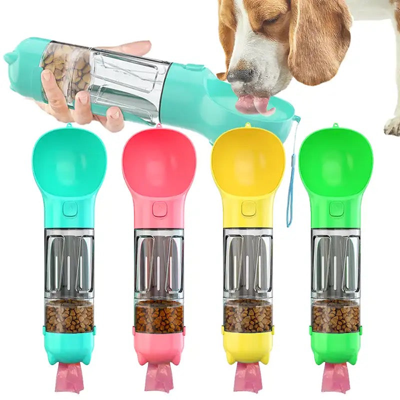 Dog Water Bottle Food Feeder 5 in 1